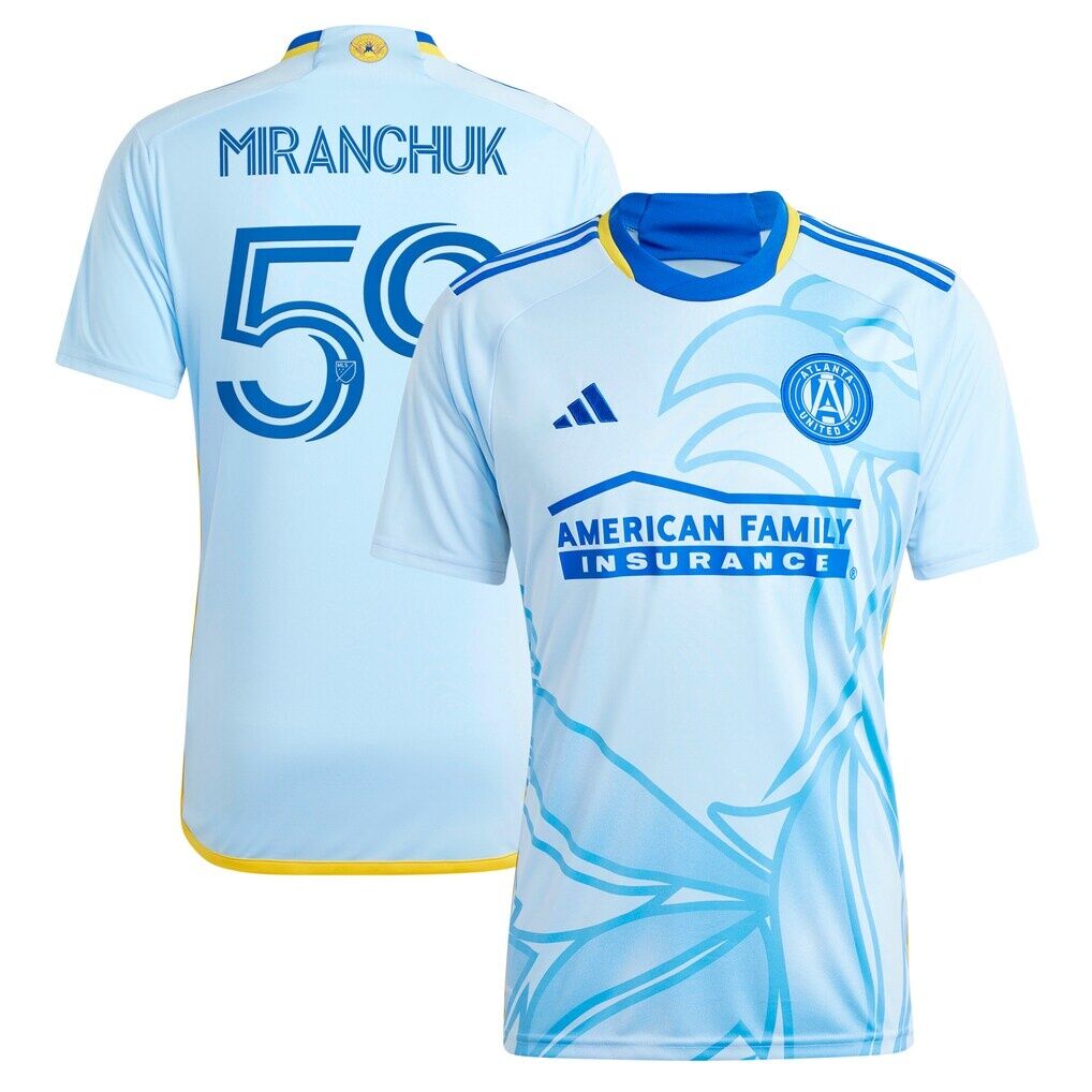 Aleksei Miranchuk Atlanta United FC adidas 2024 The Resurgens Kit Replica Player Jersey – Light Blue
