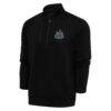 Newcastle United Antigua Genesis Quarter-Zip Pullover - Black - Front View