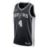 De'Aaron Fox San Antonio Spurs Nike Unisex Swingman Player Jersey - Black - Side View