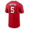 CJ Abrams Washington Nationals Nike Fuse Name & Number T-Shirt - Red - Detail View