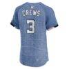 Dylan Crews Washington Nationals Nike 2025 City Connect Elite Player Jersey - Blue - Detail View