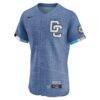 Dylan Crews Washington Nationals Nike 2025 City Connect Elite Player Jersey - Blue - Side View