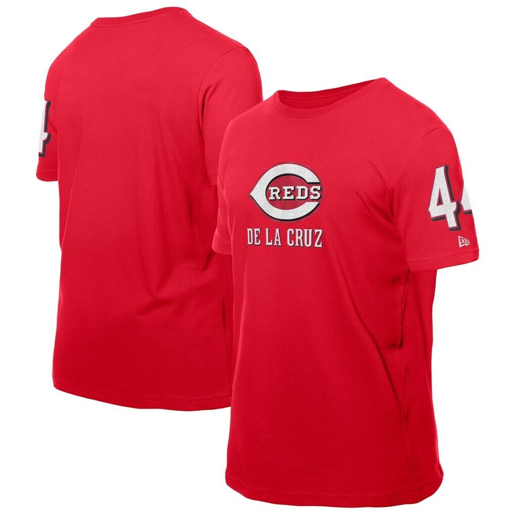 Elly De La Cruz Cincinnati Reds New Era Design Lab Name & Number T-Shirt