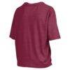 Florida State Seminoles Pressbox Women's Nelson Arch Over Logo Waist Length Oversized Slub T-Shirt - Garnet - Detail View