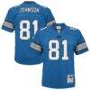 Calvin Johnson Detroit Lions Mitchell & Ness Youth Legacy Replica Jersey - Blue - Front View