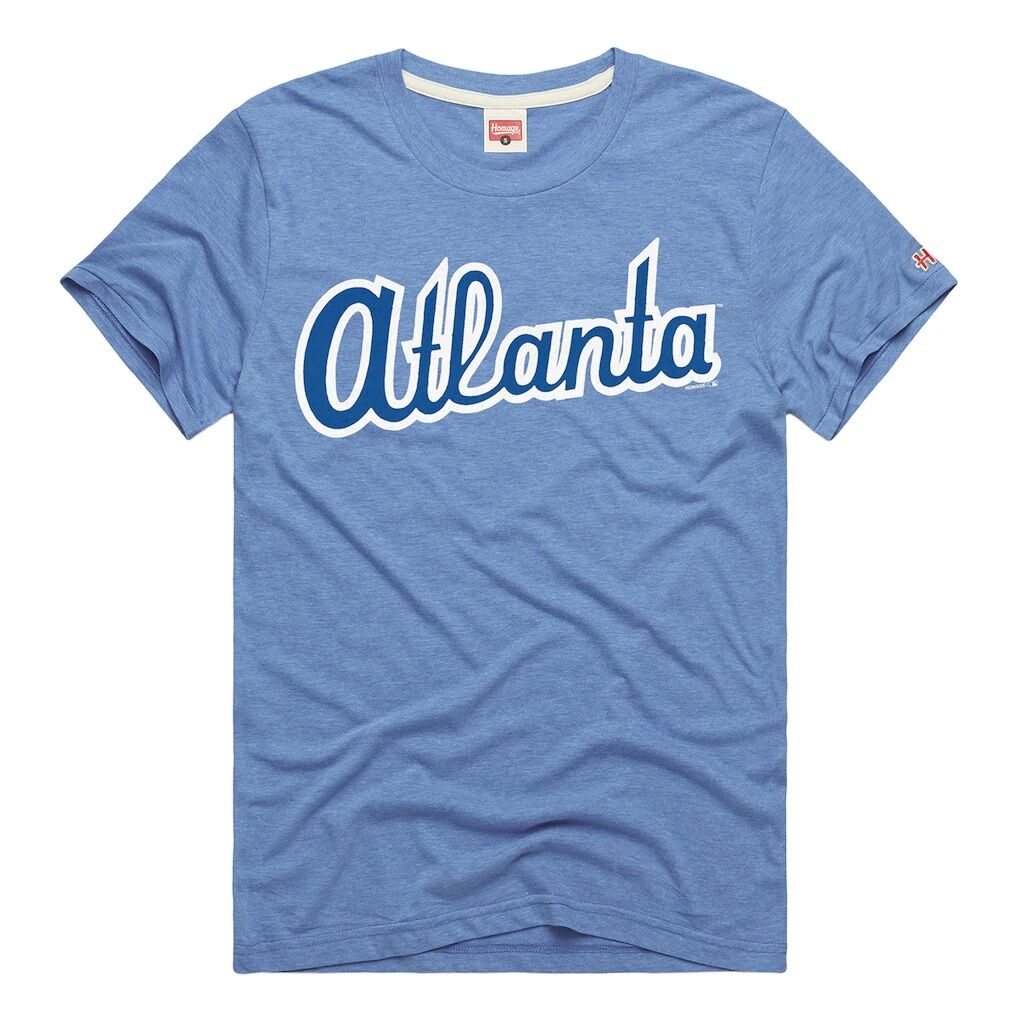 Atlanta Braves Homage Hyper Local Tri-Blend T-Shirt – Light Blue