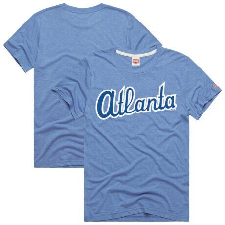 Atlanta Braves Homage Hyper Local Tri-Blend T-Shirt - - Front View