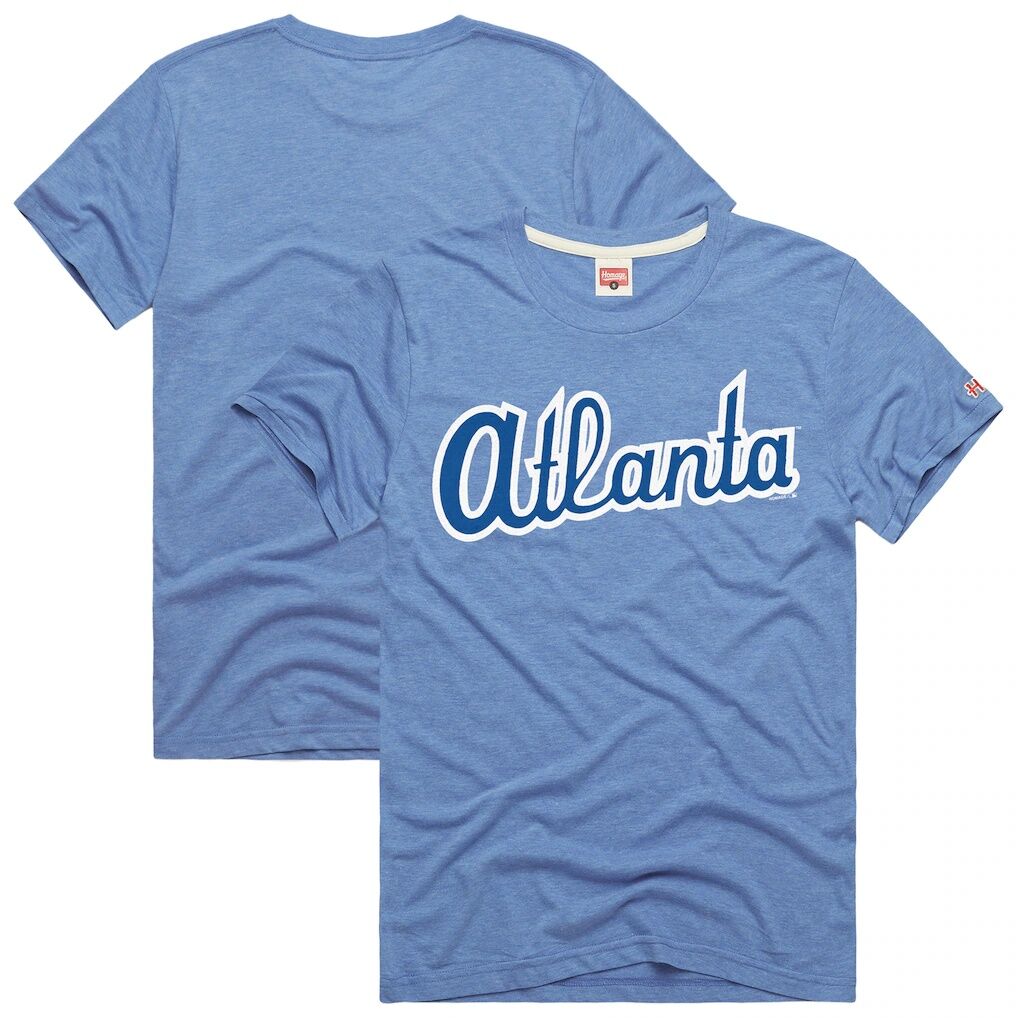 Atlanta Braves Homage Hyper Local Tri-Blend T-Shirt – Light Blue