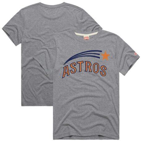 Houston Astros Homage Hyper Local Tri-Blend T-Shirt - Gray - Front View