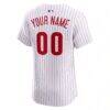 Philadelphia Phillies Nike Home Elite Custom Jersey - White - Detail View