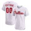 Philadelphia Phillies Nike Home Elite Custom Jersey - White - Front View