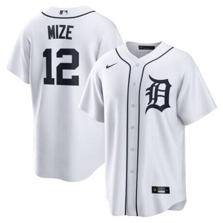 Casey Mize Detroit Tigers Nike Home Replica Jersey - White - Front View
