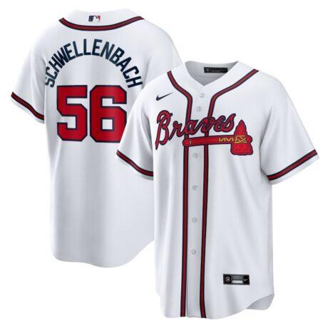 Spencer Schwellenbach Atlanta Braves Nike Home Replica Jersey - White - Front View