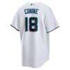 Griffin Conine Miami Marlins Nike Home Replica Jersey - White - Detail View