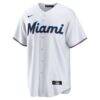Griffin Conine Miami Marlins Nike Home Replica Jersey - White - Side View