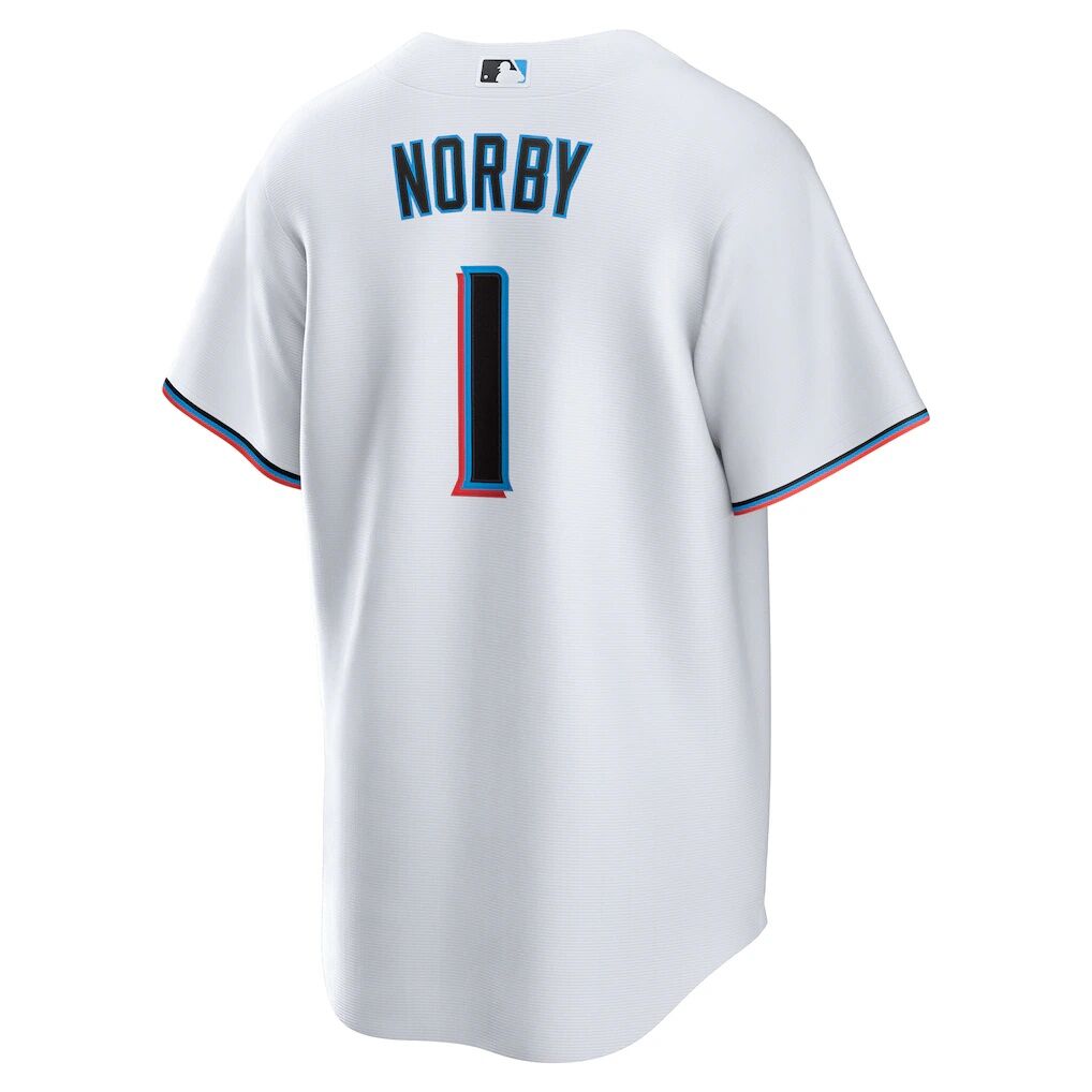 Connor Norby Miami Marlins Nike Home Replica Jersey