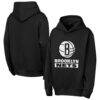 Brooklyn Nets Outerstuff Youth Back To The Basics Hoodie - Black - Front View