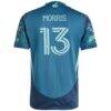Jordan Morris Seattle Sounders FC adidas 2025 The Salish Sea Kit Authentic Player Jersey - Blue - Detail View