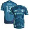 Jordan Morris Seattle Sounders FC adidas 2025 The Salish Sea Kit Authentic Player Jersey - Blue - Front View