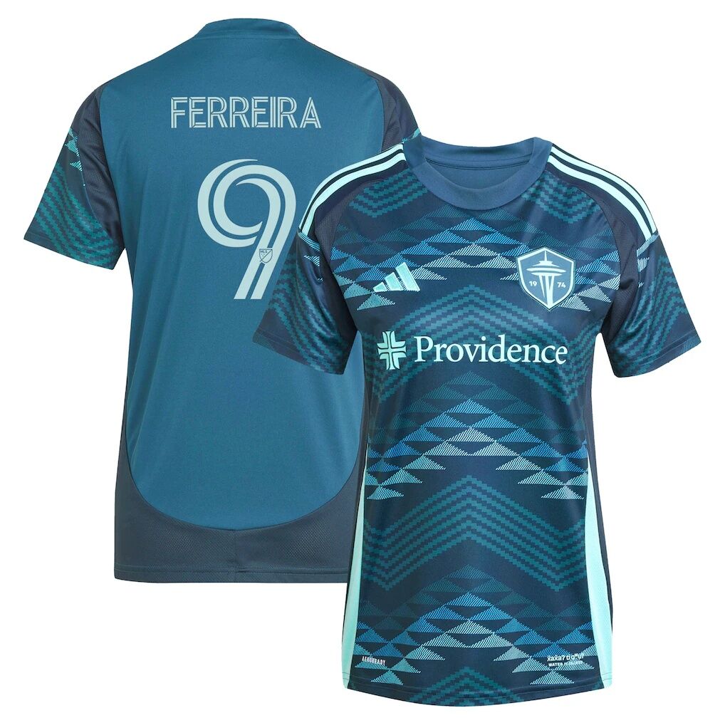 Jesus Ferreira Seattle Sounders FC adidas Women's 2025 The Salish Sea Kit Replica Player Jersey