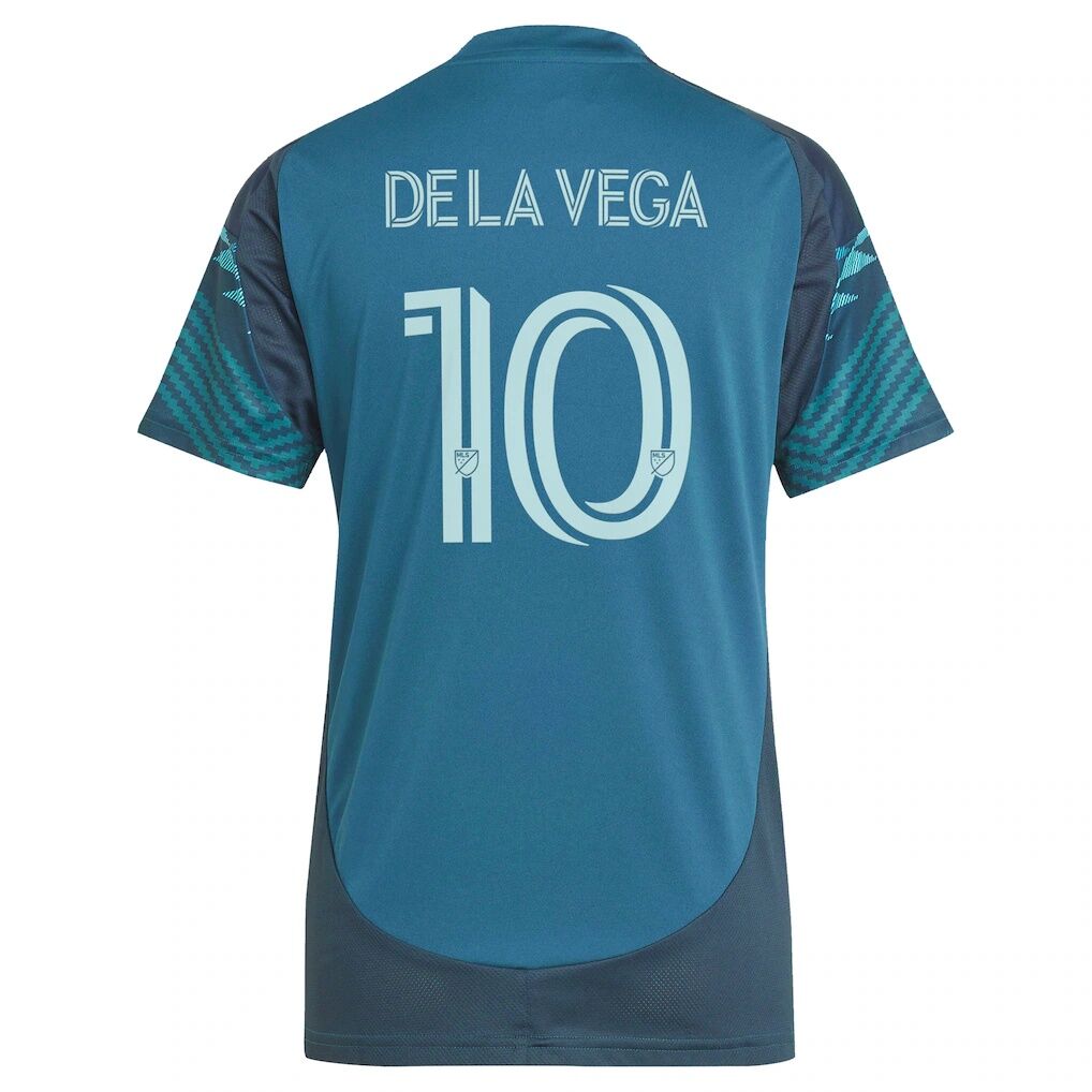 Pedro de la Vega Seattle Sounders FC adidas Women's 2025 The Salish Sea Kit Replica Player Jersey