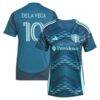 Pedro de la Vega Seattle Sounders FC adidas Women's 2025 The Salish Sea Kit Replica Player Jersey - Blue - Front View