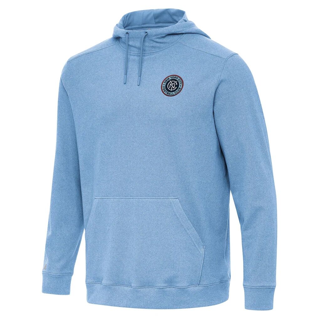 New York City FC Antigua Cloud Pullover Hoodie - Heather Sky Blue