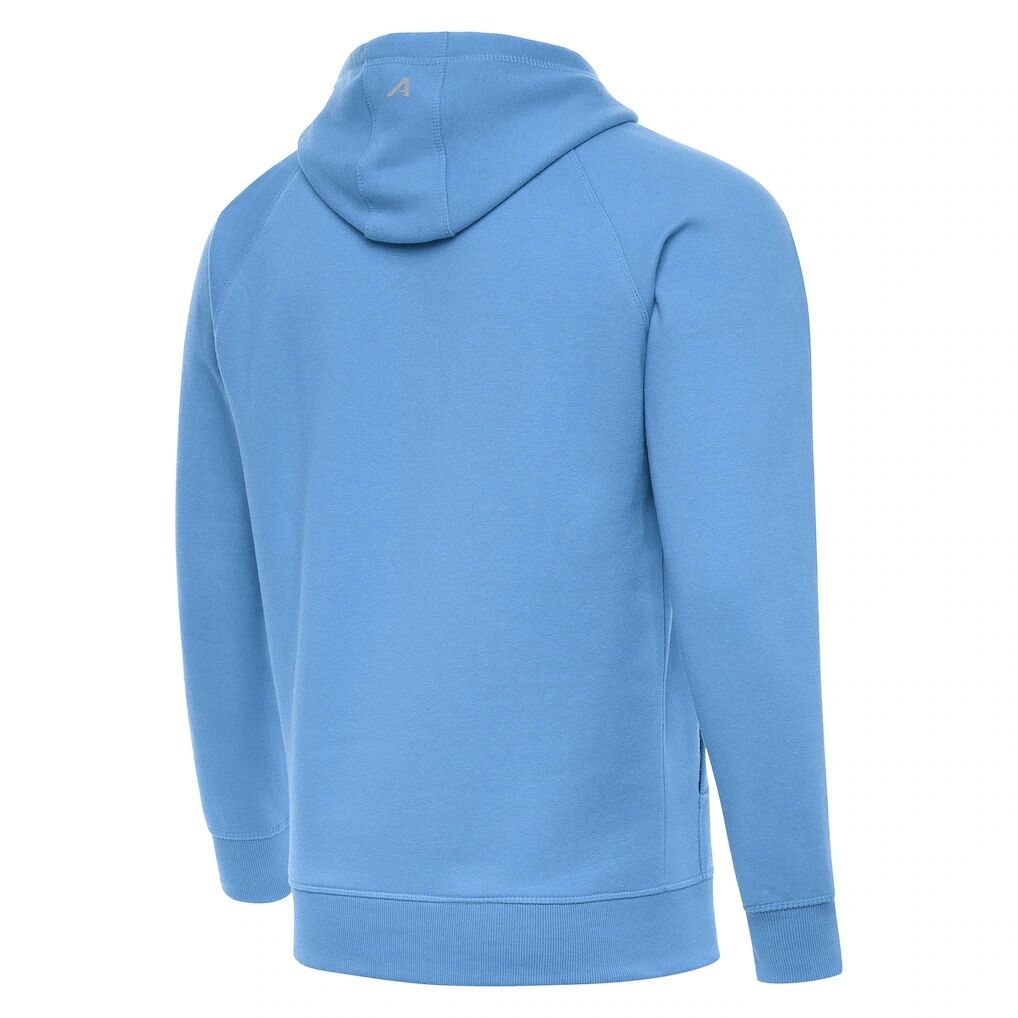 New York City FC Antigua Victory Fleece Raglan Pullover Hoodie - Powder Blue
