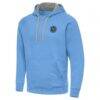 New York City FC Antigua Victory Fleece Raglan Pullover Hoodie - Powder Blue - Side View