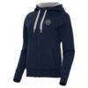 New York City FC Antigua Women's Victory Fleece Raglan Full-Zip Hoodie - Navy - Side View