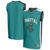 Coastal Carolina Chanticleers GameDay Greats Youth Basketball Jersey - Teal - Front View