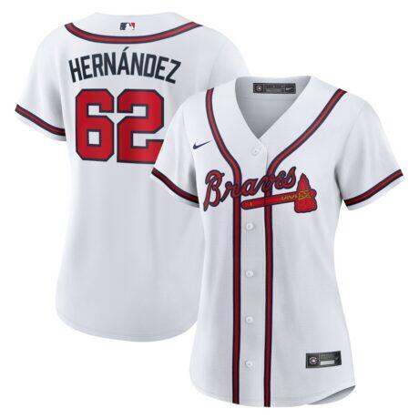 Daysbel Hernandez Atlanta Braves Nike Women's Home Replica Jersey - White - Front View
