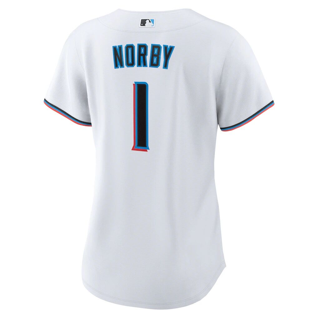 Connor Norby Miami Marlins Nike Women's Home Replica Jersey