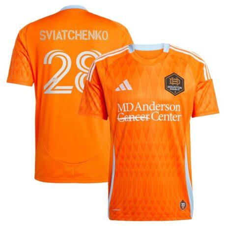 Erik Sviatchenko Houston Dynamo FC adidas 2025 Season 20 Replica Player Jersey - Orange - Front View