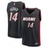 Tyler Herro Miami Heat Fashion7 Fast Break Replica Player Jersey - Black - - Front View