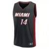 Tyler Herro Miami Heat Fashion7 Fast Break Replica Player Jersey - Black - - Side View