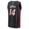 Tyler Herro Miami Heat Fashion7 Youth Fast Break Replica Player Jersey - Black - - Detail View