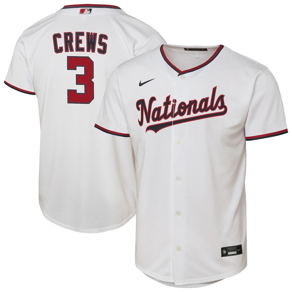Dylan Crews Washington Nationals Nike Youth Home Replica Jersey