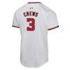 Dylan Crews Washington Nationals Nike Youth Alternate Game Player Jersey - White - Detail View