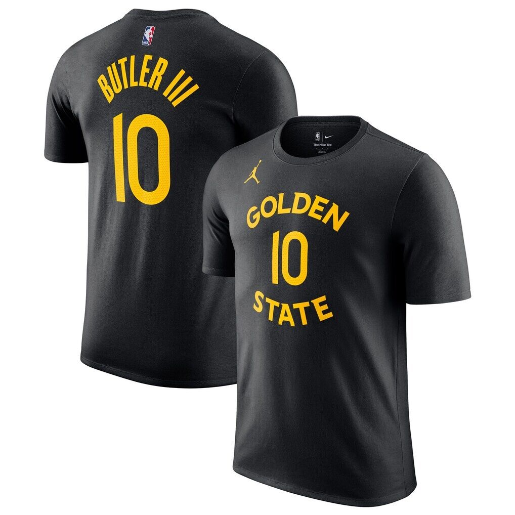 Jimmy Butler III Golden State Warriors Jordan Brand Statement Edition Name & Number T-Shirt