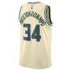 Giannis Antetokounmpo Milwaukee Bucks Nike Unisex 2025/26 Swingman Jersey - Cream - - Detail View
