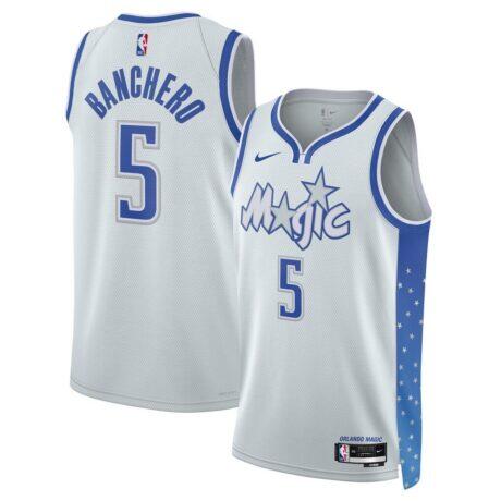 Paolo Banchero Orlando Magic Nike Unisex 2025/26 Swingman Jersey - Silver - - Front View