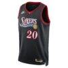 Jared McCain Philadelphia 76ers Nike Unisex Swingman Jersey - Black - Side View