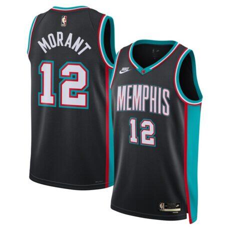Ja Morant Memphis Grizzlies Nike Unisex Swingman Jersey - Black - Front View