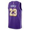 LeBron James Los Angeles Lakers Jordan Brand Unisex Swingman Jersey - Purple - Detail View