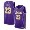 LeBron James Los Angeles Lakers Jordan Brand Unisex Swingman Jersey - Purple - Front View