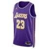 LeBron James Los Angeles Lakers Jordan Brand Unisex Swingman Jersey - Purple - Side View