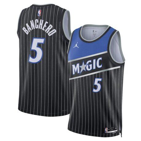 Paolo Banchero Orlando Magic Jordan Brand Unisex Swingman Jersey - Black - Front View