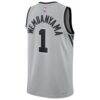 Victor Wembanyama San Antonio Spurs Jordan Brand Unisex Swingman Jersey - Silver - Detail View