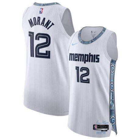 Ja Morant Memphis Grizzlies Nike Unisex 2025/26 Authentic Jersey - White - Front View